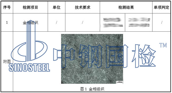 金相分析检测结果