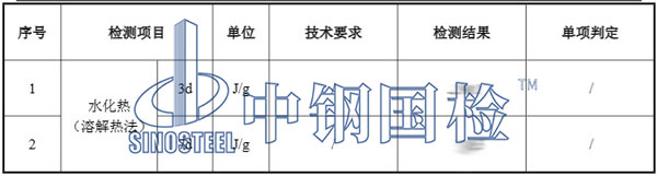水泥水化热检测项目结果