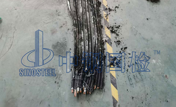 电线成束阻燃实验后