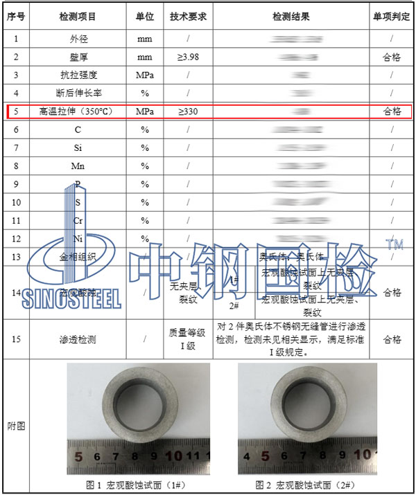 金属高温拉伸试验结果