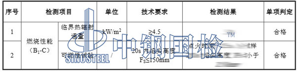 地毯防火检测项目结果