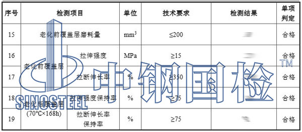 输送带检测项目结果