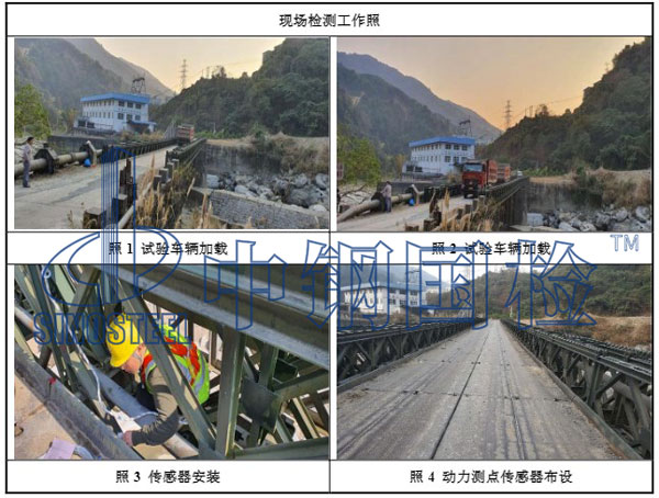 钢架桥现场检测图片