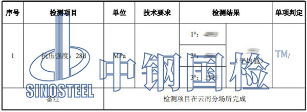 混凝土强度检测项目结果