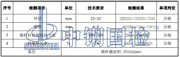 锚杆检测项目结果