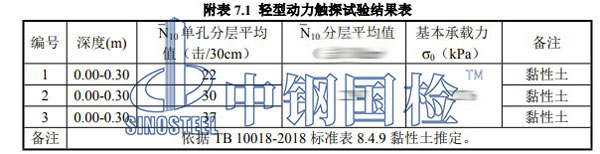 检测项目结果