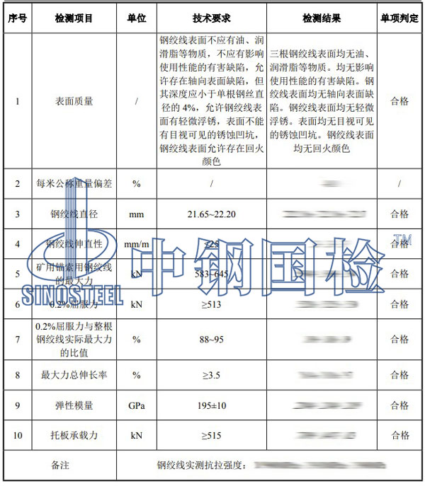 锚索检测项目结果