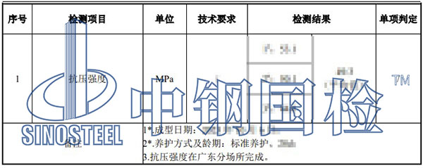 砼检测项目结果