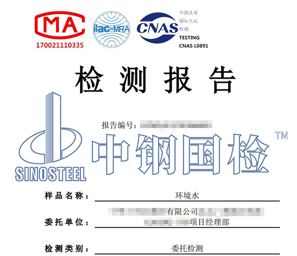 环境水第三方检测报告