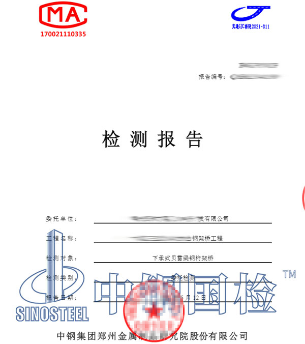 钢架桥检测报告
