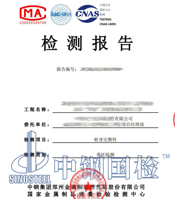 低应变桩基检测报告