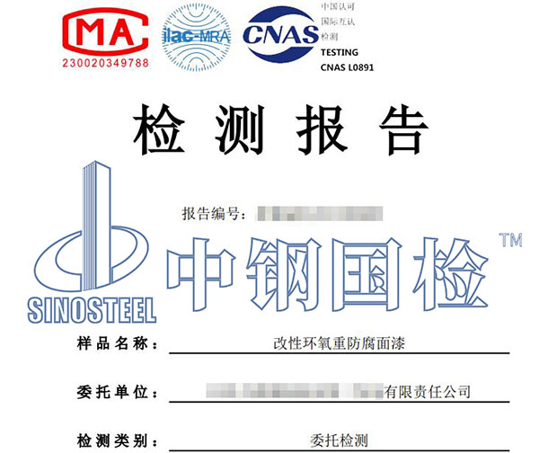 防腐面漆检测报告