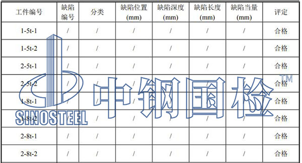 钢包耳轴检测项目结果