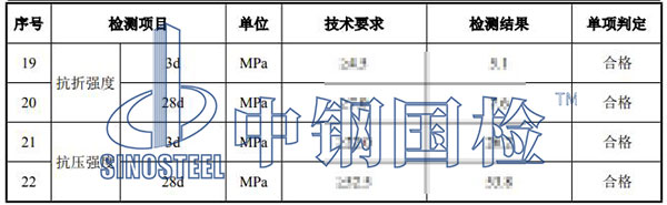 普通硅酸盐水泥项目结果