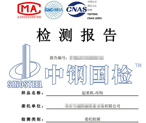 起重机吊具检测报告