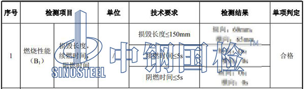 墙布阻燃检测结果